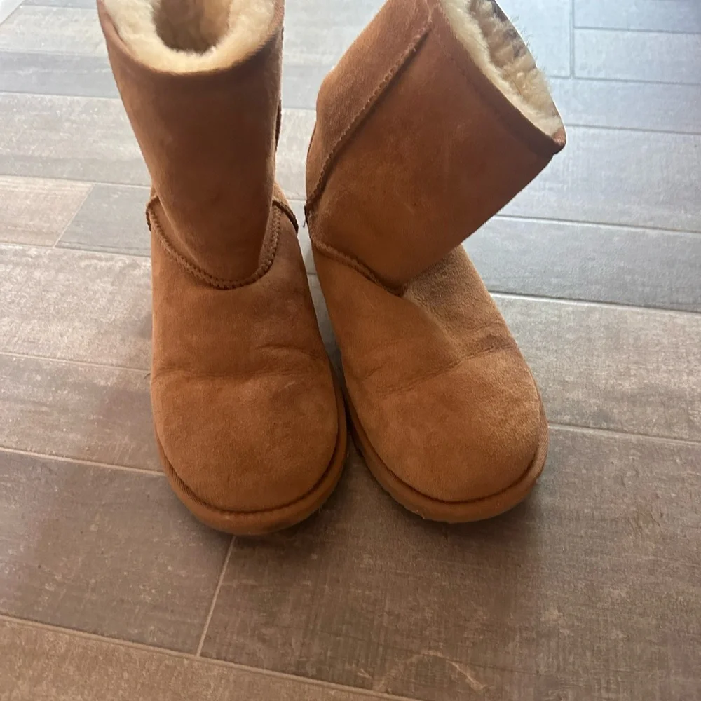 UGG Kids Chestnut Suede Shearling Boots